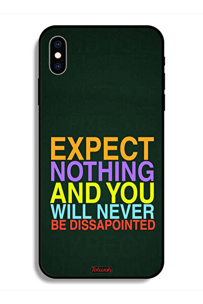 Tolwak جراب حماية لهاتف Apple iPhone X لا تتوقع شيئًا ولن تشعر بخيبة الأمل أبدًا