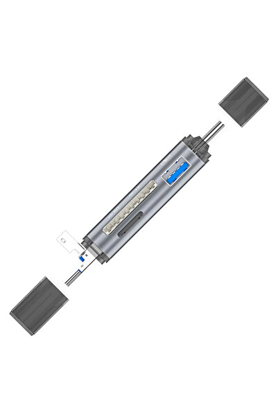 TEKNOCEPNET Ally Ads-307 3 in 1 USB + Micro USB + Type-C Otg Card Reader-(5775) - Bs9739-7047