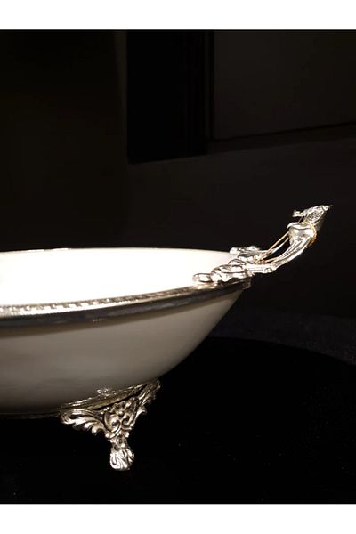 ROY KING Royking Lımoges Footed Round Bowl 36*28*15cm