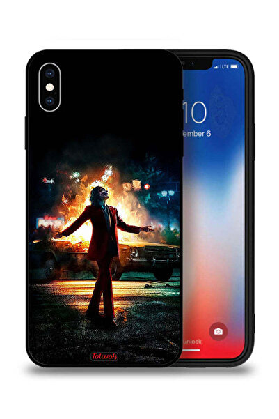 Tolwak Apple iPhone XS Max Protective Case Joker Happy Mode