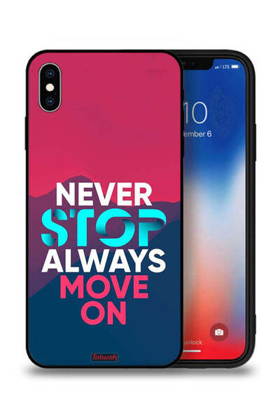 Tolwak جراب حماية لجهاز Apple iPhone XS Max، لا تتوقف أبدًا، تحرك دائمًا