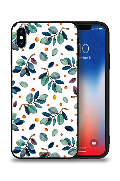Tolwak غطاء حماية لهاتف Apple iPhone XS Max بنقشة أوراق الشجر