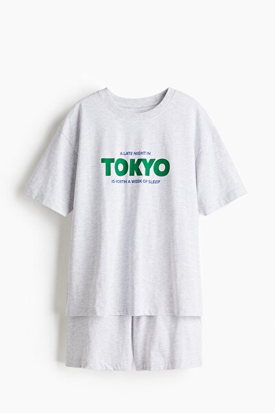 H&M Baskılı Pijama Takımı