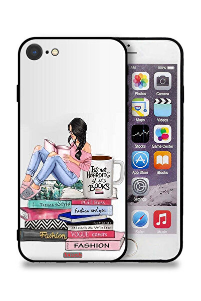 Tolwak جراب حماية لهاتف Apple iPhone SE (2022) - فتاة وكتب أزياء فنية