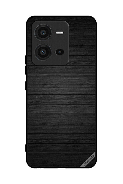 Covernex غطاء حماية لهاتف فيفو V25 بنمط خشبي داكن