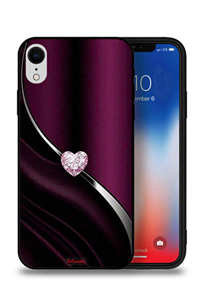 Tolwak غطاء حماية لجهاز Apple iPhone XR بتصميم قلب ماسي