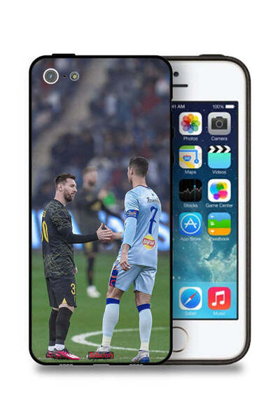Tolwak جراب حماية لهاتف Apple iPhone 5/5s/SE بتصميم ميسي ورونالدو