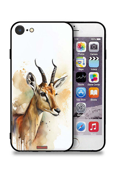 Tolwak جراب حماية لجهاز Apple iPhone SE (2022) برسومات تجريدية لفن الغزلان