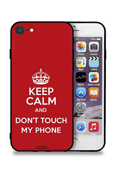 Tolwak جراب حماية لجهاز Apple iPhone 8 - حافظ على هدوئك ولا تلمس هاتفي