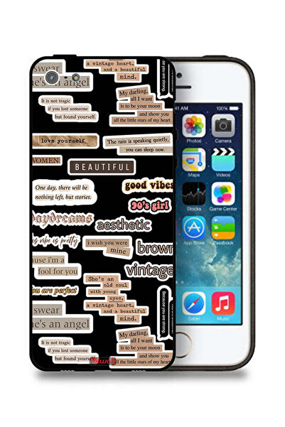Tolwak جراب حماية لجهاز Apple iPhone 5/5s/SE بملصقات اقتباسات جميلة