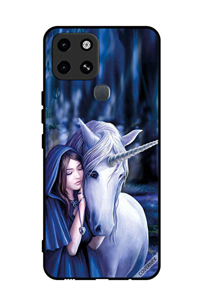Covernex غطاء حماية لهاتف إنفينيكس سمارت 6 - فتاة تحب وحيد القرن