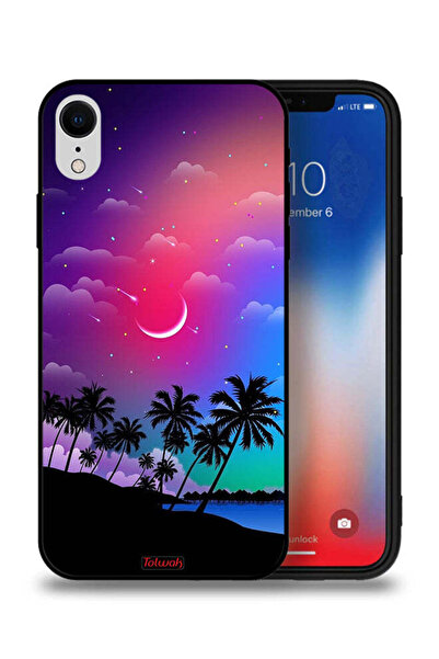 Tolwak غطاء حماية لجهاز Apple iPhone XR برسومات القمر في الليل