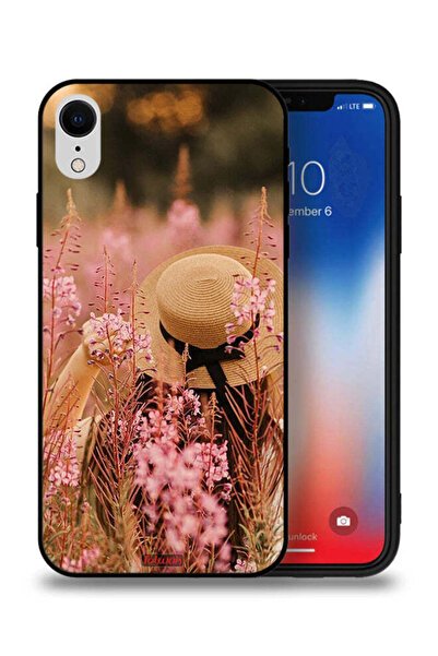 Tolwak غطاء حماية لهاتف Apple iPhone XR بتصميم فتاة قبعة مزينة بالزهور