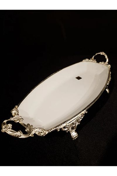 ROY KING Royking Lımoges Oval Presentation Plate 41*20*7,5cm