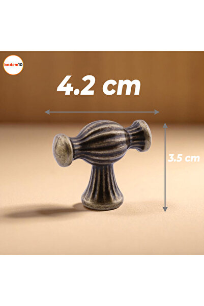Badem10 Kesir Eskitme Antik Sarı Metal Kulp Düğme Mobilya Çekmece Mutfak Dolabı Dolap Modern Kapak Kulpları