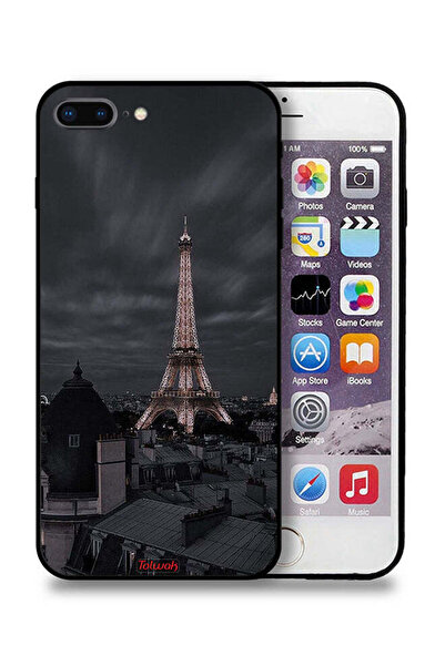 Tolwak غطاء حماية لجهاز آيفون 7 بلس من آبل بتصميم برج إيفل في الليل