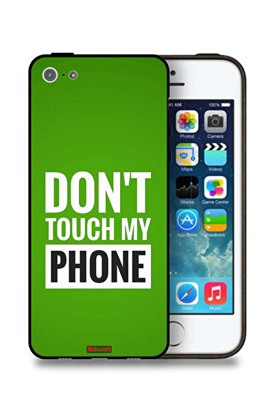 Tolwak جراب حماية لجهاز Apple iPhone 5/5s/SE مكتوب عليه "لا تلمس هاتفي"