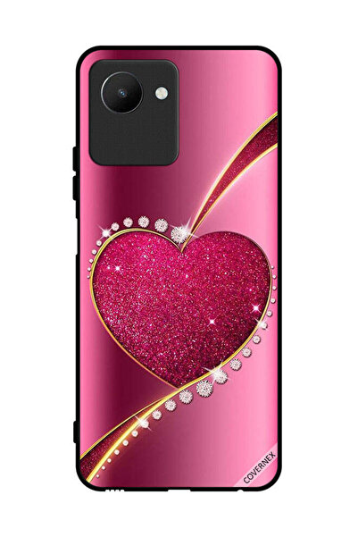 Covernex غطاء حماية لهاتف Realme C30s - قلب لامع من الألماس