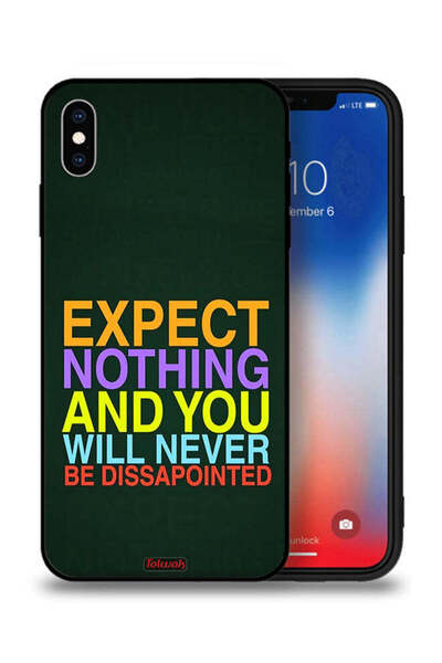 Tolwak جراب حماية لجهاز Apple iPhone XS Max لا تتوقع شيئًا ولن تشعر بخيبة الأ...