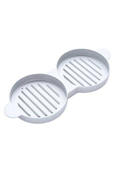 Alsaif Gallery Saif Gallery Aluminum Burger Press, 2 Holes - Silver