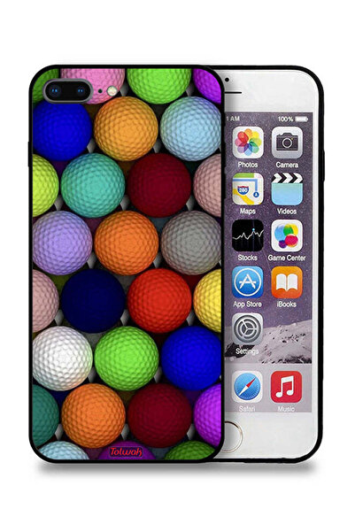 Tolwak جراب حماية لجهاز Apple iPhone 8 Plus - كرات فنية تجريدية