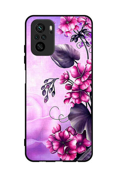 Covernex غطاء حماية لهاتف Poco M5s 4G بخلفية زهور رومانسية