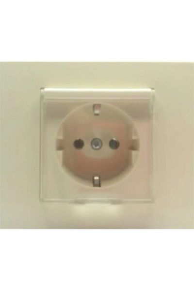OVİVO Grano Cream Covered Earthed Socket Child Protection. (Product Is Frameless)
