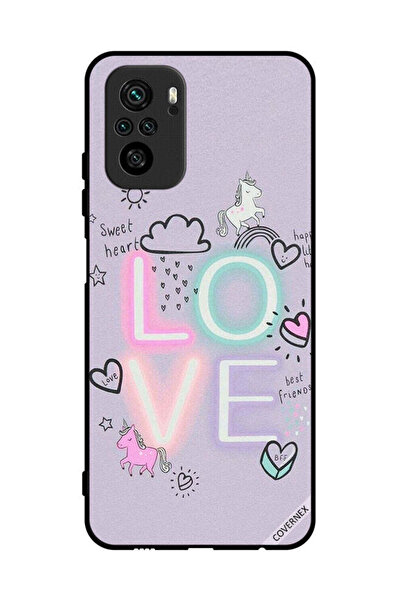 Covernex غطاء حماية لهاتف Poco M5s 4G بنقشة قلب حلو وحب وحيد القرن