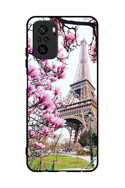 Covernex غطاء حماية لهاتف Poco M5s 4G - زهور وبرج إيفل