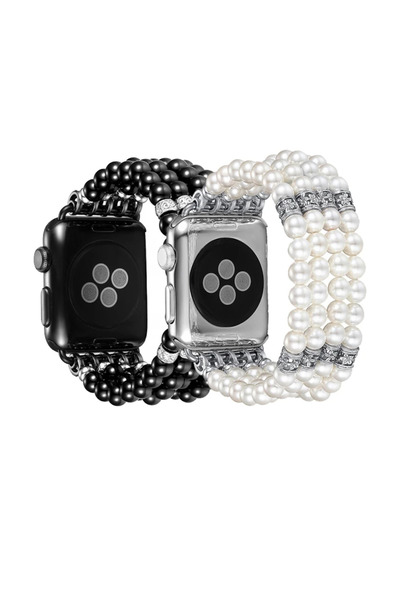 lowell home Ally Watch 7-8 45mm 6-5-4 44mm Full Beaded Stone Band Strap 3-2-1...