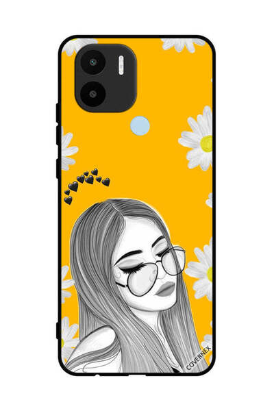 Covernex غطاء حماية لهاتف شاومي ريدمي A1 بلس - تصميم فتاة النظارات