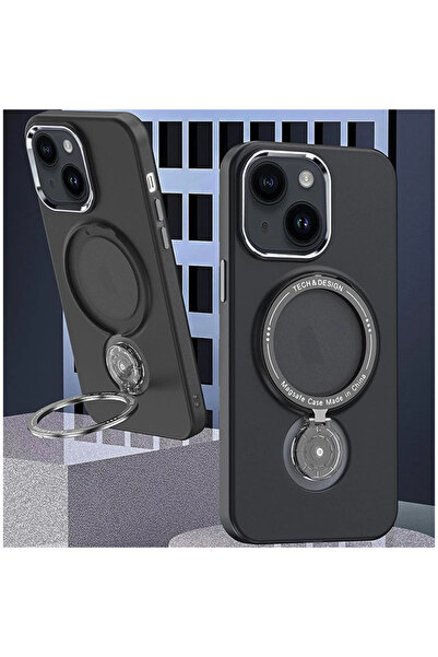 FİXFLEX Ally Magnetic Silicone Case with Stand Compatible with Magsafe for iPhone 15-(5775) - Fxh7862-9245