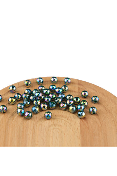 Prestij Boncuk Mărgele din plastic verde perla placate cu Janjan 8MM 500 gram...