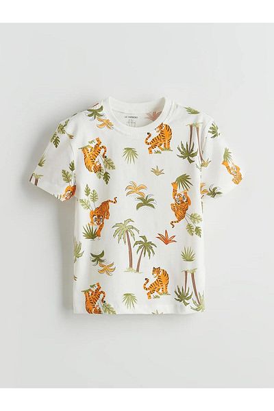 LC Waikiki Lcw Kids Printed Boys T-Shirt and Shorts 2-Piece (S5)