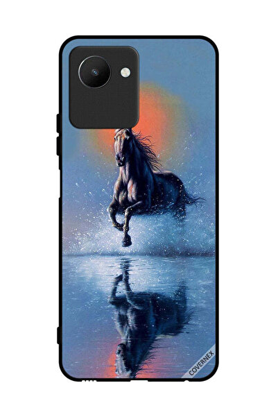Covernex غطاء حماية لهاتف Realme C30s - رسم حصان يركض في الماء