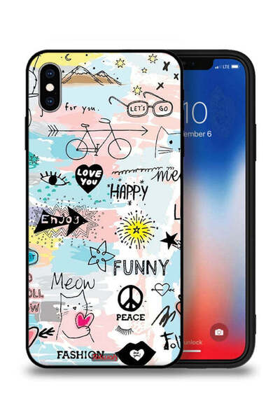 Tolwak غطاء حماية Apple iPhone XS Max مطبوع عليه Love You
