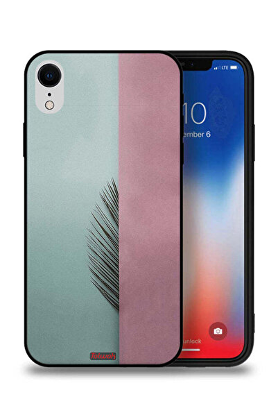Tolwak Apple iPhone XR Protective Case Half Leaves