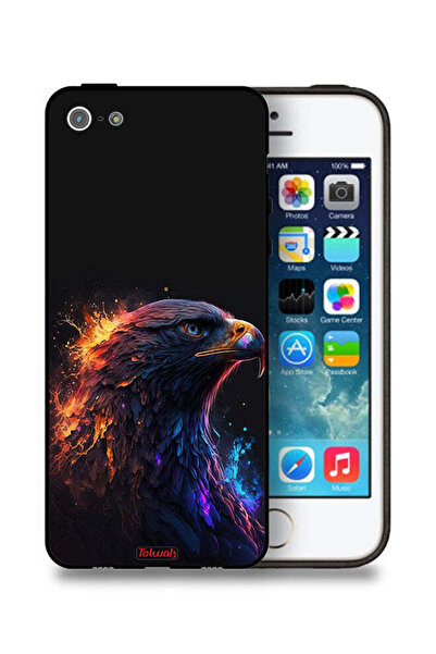 Tolwak غطاء حماية لجهاز Apple iPhone 5/5s/SE برسومات النسر