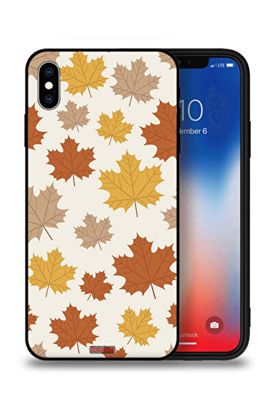 Tolwak غطاء حماية لهاتف Apple iPhone XS بنقشة أوراق الخريف