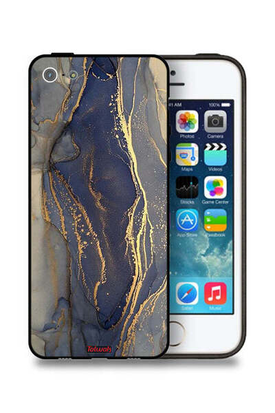 Tolwak غطاء حماية لامع بنقشة رخامية لهاتف Apple iPhone 5/5s/SE