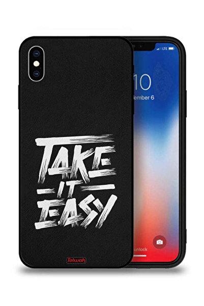Tolwak Apple iPhone XS Max Protective Case Take It Easy