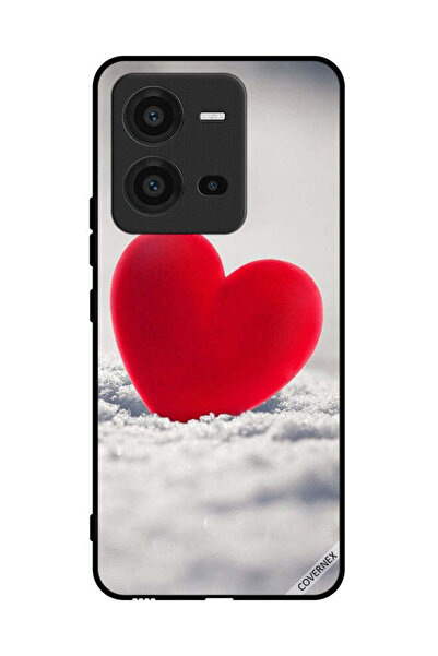 Covernex غطاء حماية لهاتف فيفو V25 - قلب أحمر جميل
