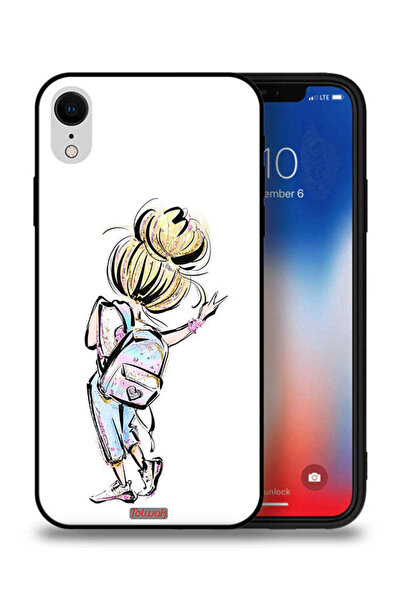Tolwak جراب حماية لهاتف Apple iPhone XR بتصميم فتاة العودة إلى المدرسة