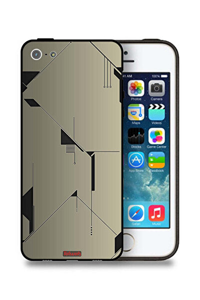 Tolwak غطاء حماية لجهاز Apple iPhone 5/5s/SE بتصميم تجريدي بسيط من الفن الرقمي