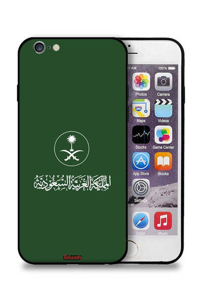 Tolwak غطاء حماية لجهاز آيفون 6/6s من آبل، تصميم فنّ متجه لعلامة المملكة العر...