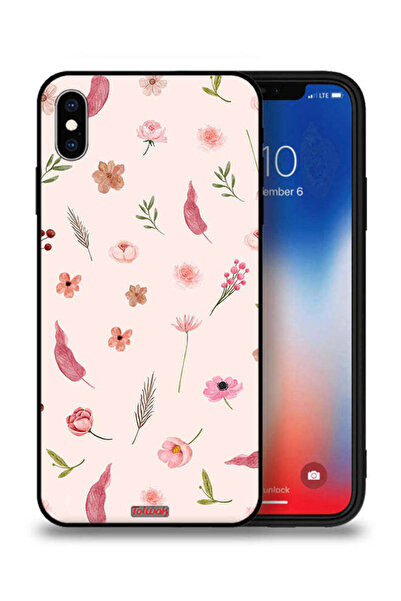 Tolwak غطاء حماية لجهاز Apple iPhone XS بنقشة أوراق وورود
