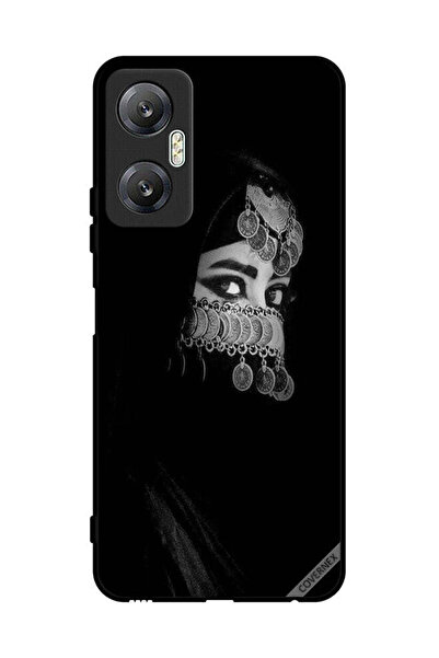 Covernex غطاء حماية لهاتف Infinix Hot 20، فتاة ذات عيون جميلة ووجه مزين بالمج...
