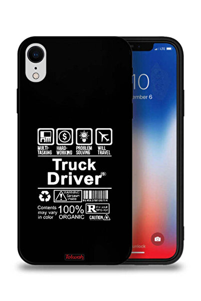 Tolwak جراب حماية لجهاز Apple iPhone XR، ملصق سائق شاحنة