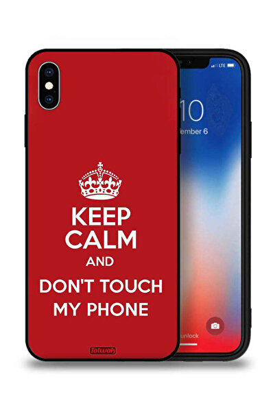 Tolwak جراب حماية لهاتف Apple iPhone XS Max - حافظ على هدوئك ولا تلمس هاتفي