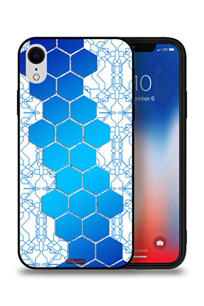 Tolwak غطاء حماية لجهاز Apple iPhone XR بأيقونات سداسية الشكل على شكل خلية نحل